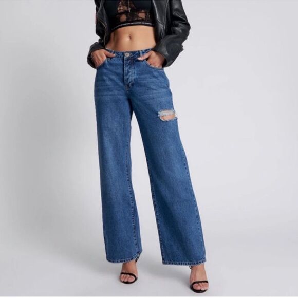 Revolve One Teaspoon Blue Mid Waist Wide Leg Jackson
Jeans(Size 28) - Picture 1 of 12